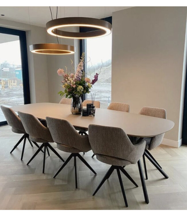 Design LED lamp cirkelvormig -70cm- Black