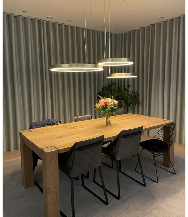 Design LED videlamp cirkelvormig -70cm-50cm- Antique brass