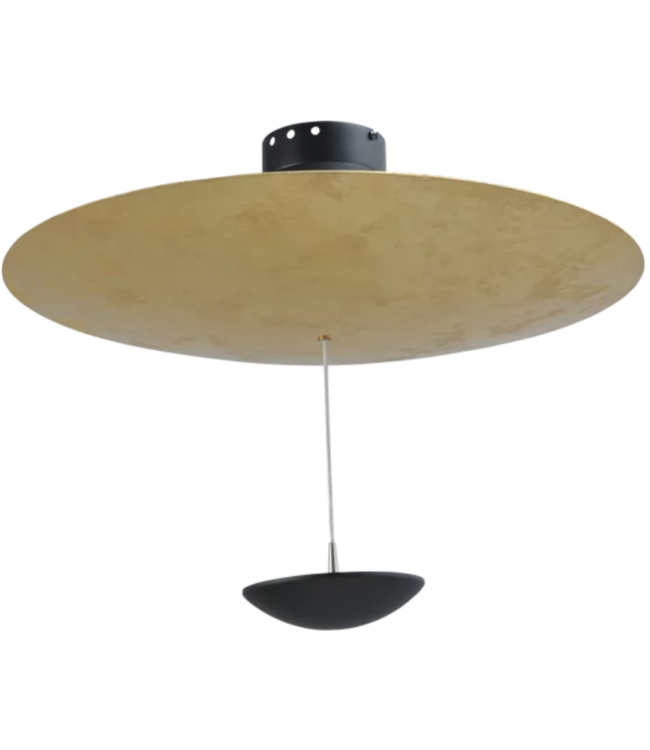Plafondlamp zwart-goldleaf-60cm Dim to warm