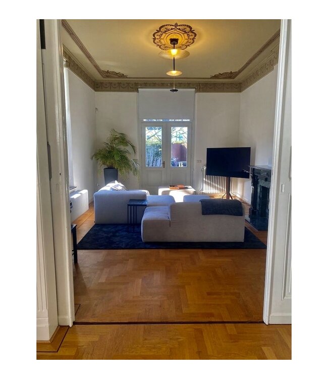 Plafondlamp zwart-goldleaf-60cm Dim to warm