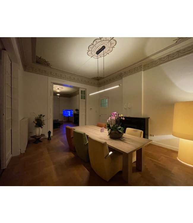 Plafondlamp zwart-goldleaf-60cm Dim to warm