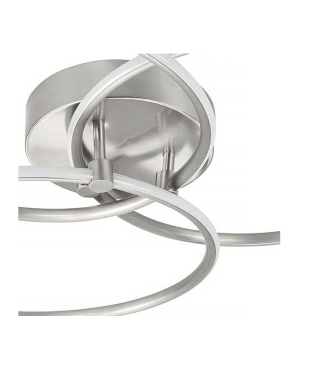 Plafondlamp rvs met drie ringen -49cm-