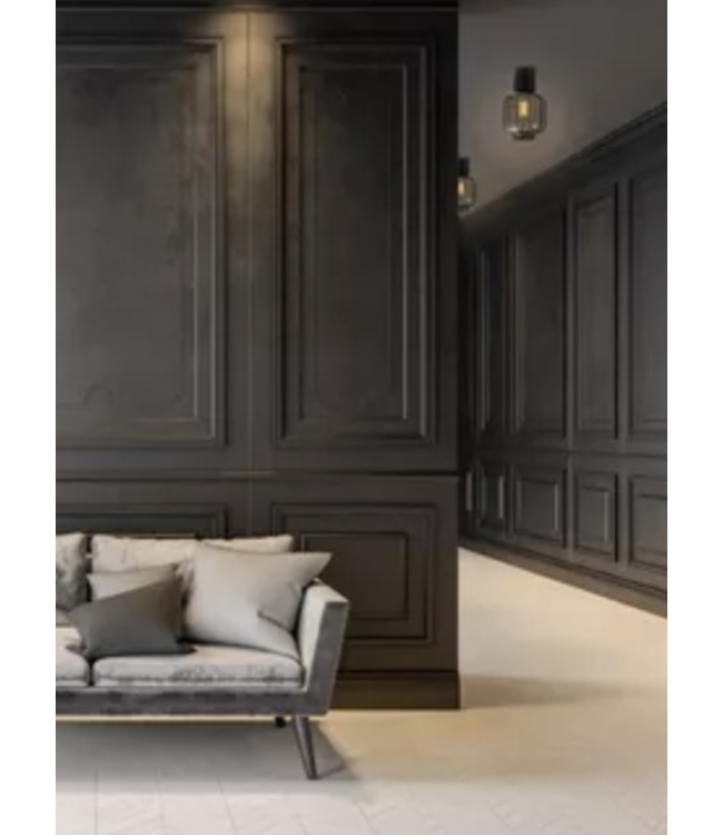 Plafondlamp met glad italiaans smoke kleurig glas -28-zwart