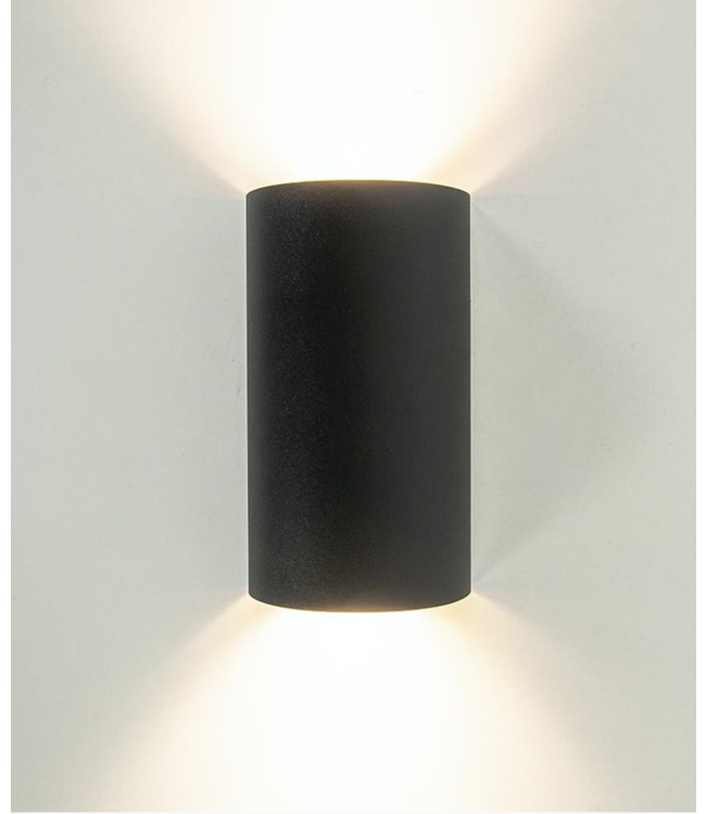 Wandlamp Hera Up Down Zwart/Goud