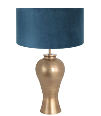 Tafellamp Brass Brons-Fluweel Blauw