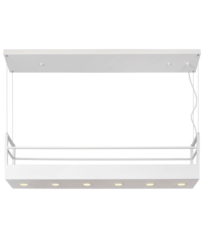 Witte Kookeiland hanglamp display