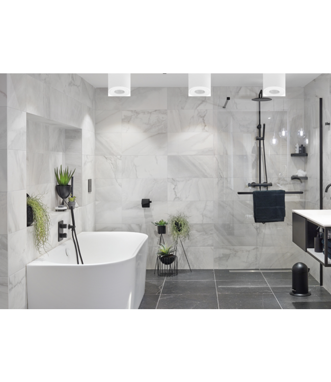 Ronde vast ip44 1 lichts. opbouw spot-10cm-wit