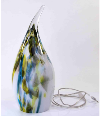 Laronto Lamp italiaansglas H45cm Monet-groen blauw tinten. - Copy