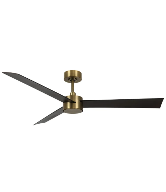 luxe ventilator met licht en afstands bediening- 132 cm- brass bruin