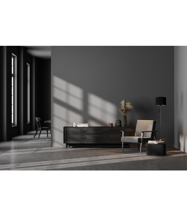 Vloerlamp met croco kap en dimbare leeslamp