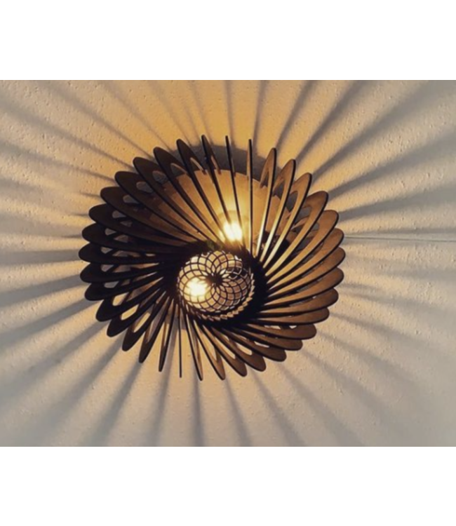 Plafonniere-Swan-48cm-Zwart