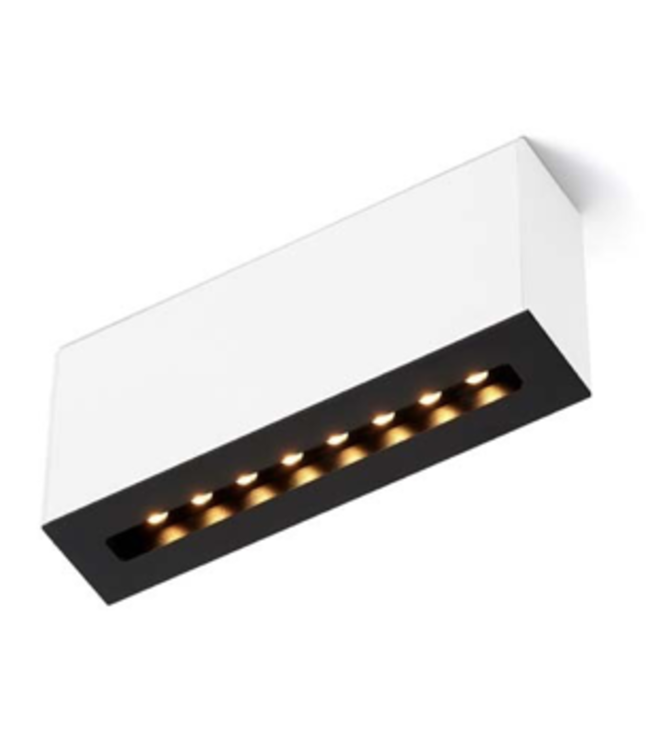 Design whiteline slot small opbouw 180cm Black met bronze dimbare leds