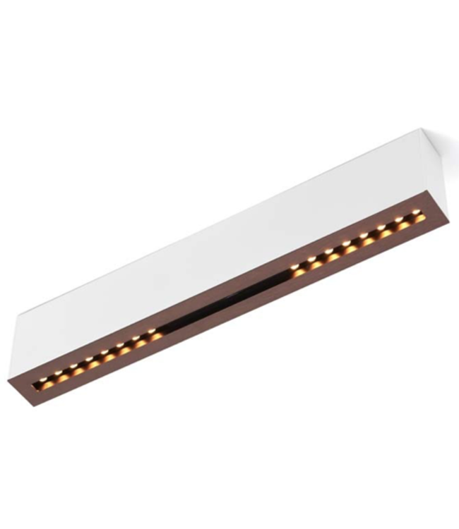 Design whiteline slot small opbouw 200cm wit met champagne dimbare leds