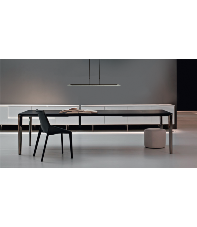 Hanglamp led glasplaat helder -130cm -met push dimmer