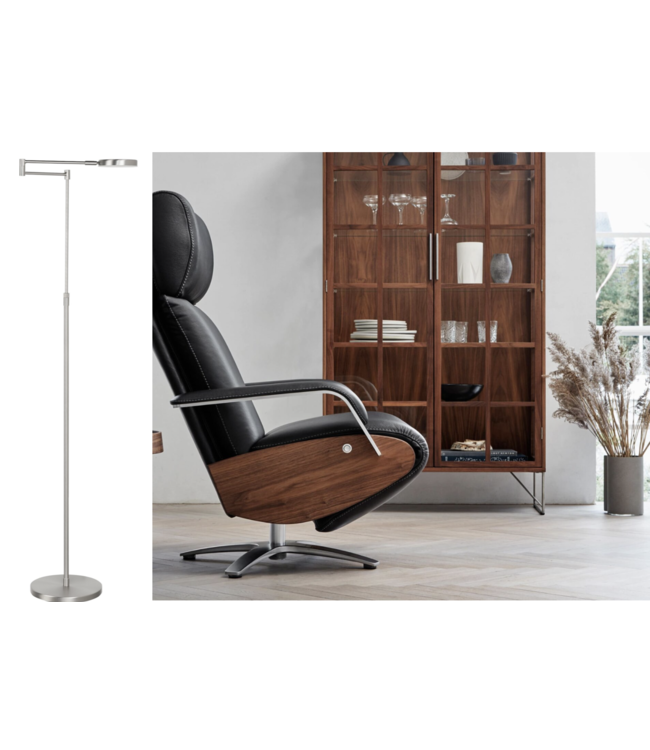 RVS led leeslampje met dim to warm 2200K-4000K