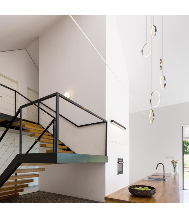 Vide lamp led 8 ringen hoogte max 330cm