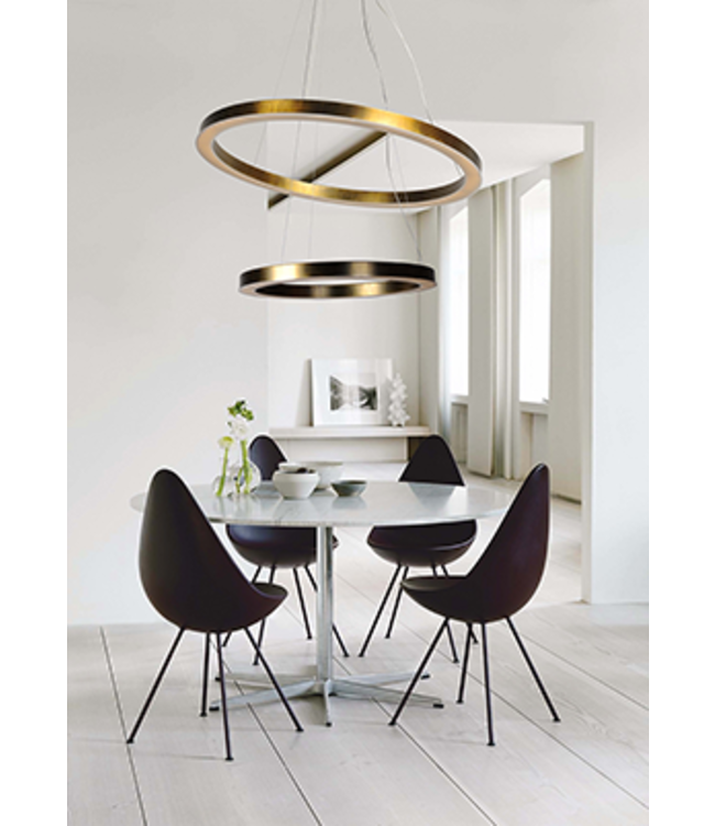 Design LED videlamp cirkelvormig -70cm-50cm- Antique brass