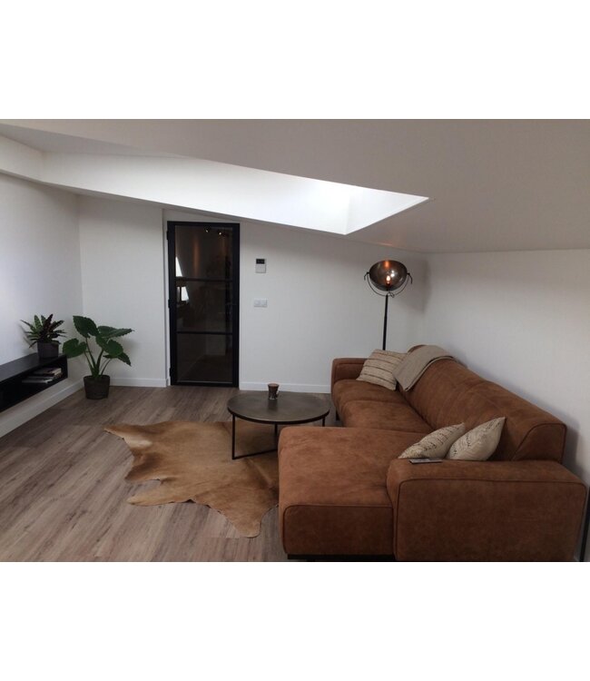 Industrie uplighter kantelbaar H180cm zwart zwart antique brass