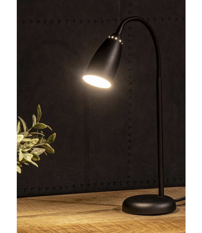 Bureaulamp zwart touch incl g9