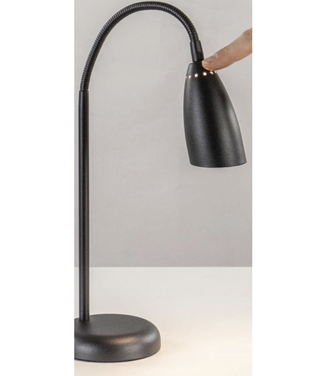 Bureaulamp zwart touch incl g9