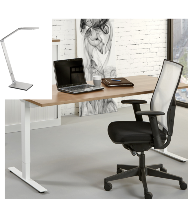 Strakke stylvolle bureaulamp met 3 lichtstanden