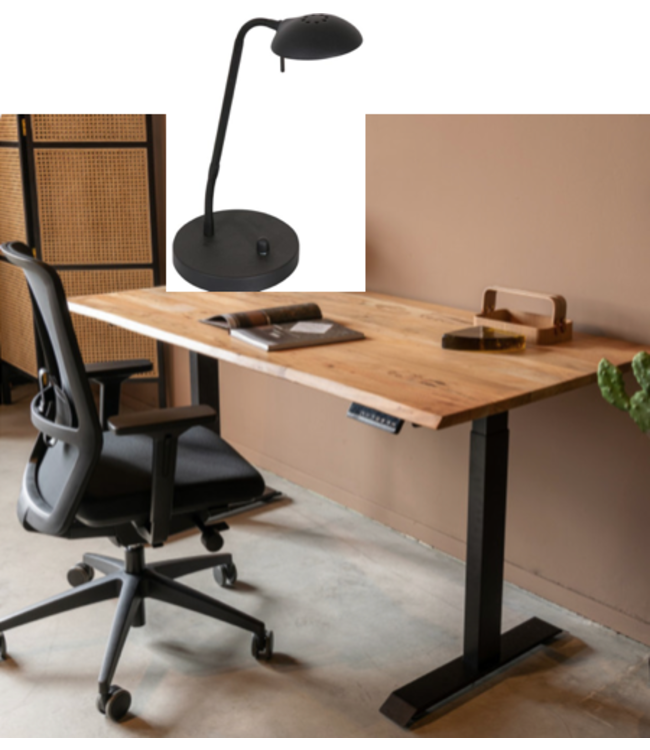 Bureaulamp flex led dimbaar zwart