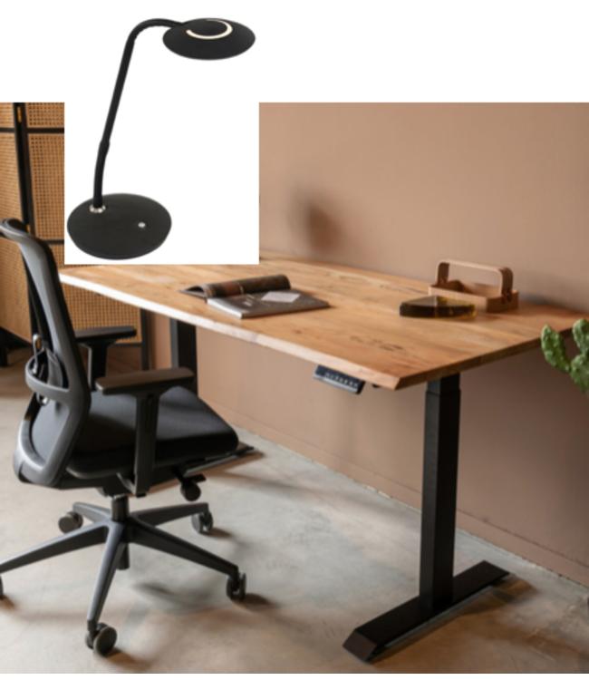 Bureaulamp flex led dimbaar zwart dim to warm