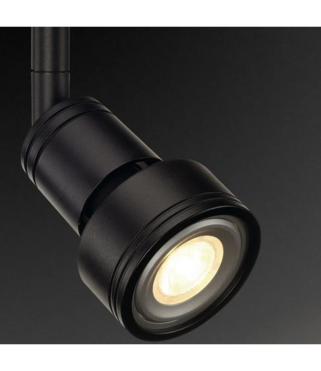 Rail 3 meter 1fase zwart kit inclusief 3 spots met ring en gu10 fitting