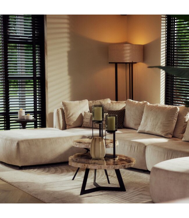 Stoere vloerlamp incl kap 175cm hoog kap