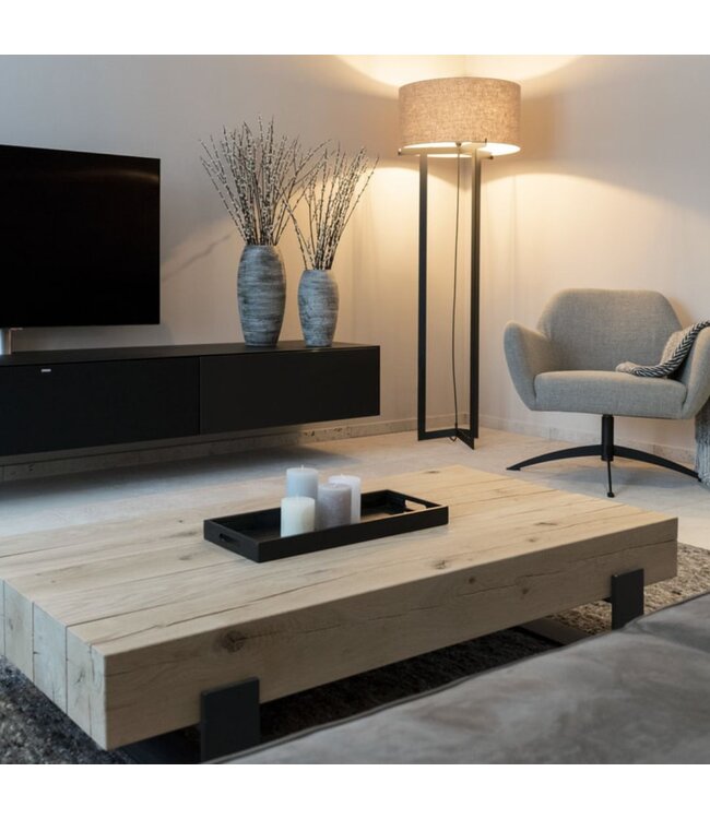 Stoere vloerlamp incl kap 175cm hoog kap