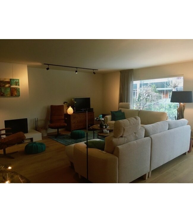 Vierkante losse spot GU10 gold/zwart tbv railsysteem