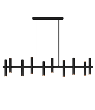 Ztahl Hanglamp met 10 spot pijpjes up en down licht