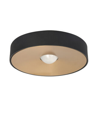 Highlight Plafondlamp zwart met goud led middel