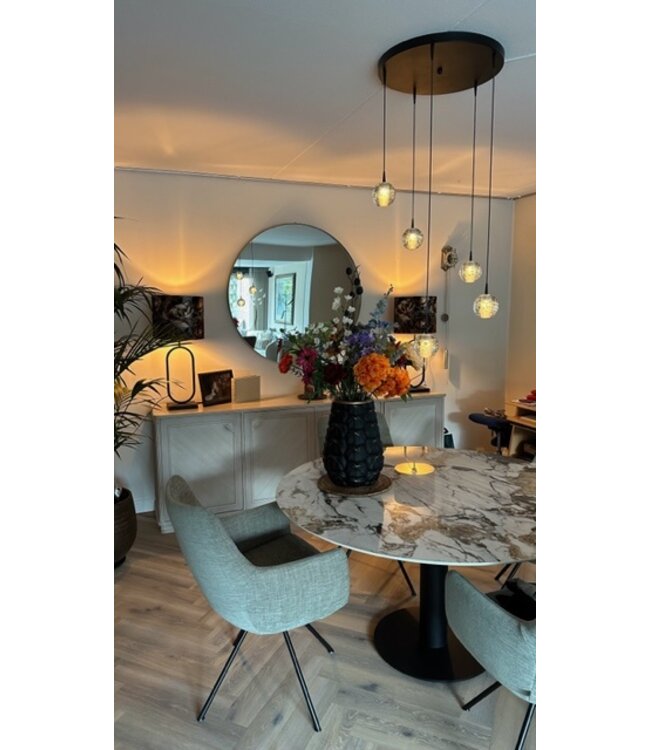 Hanglamp bubble glazen 35cm rond 5 lichts dtw