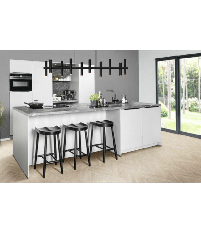 Kookeiland lamp met 10 spot pijpjes up en down licht 190cm