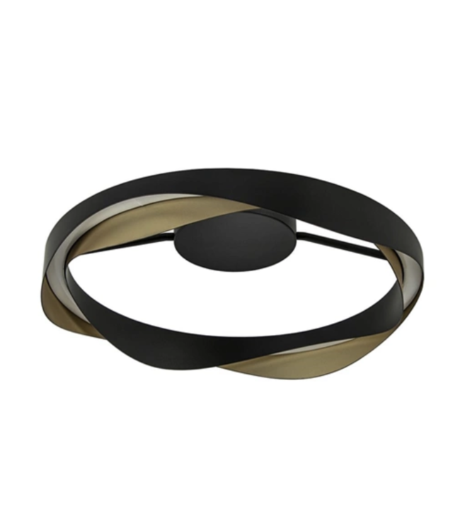 Stijlvolle plafondlamp led gold met zwart