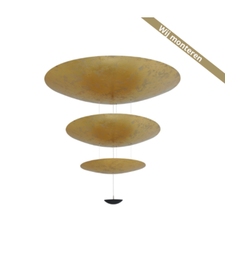 Masterlight Videlamp goldleaf 3 schalen dim to warm