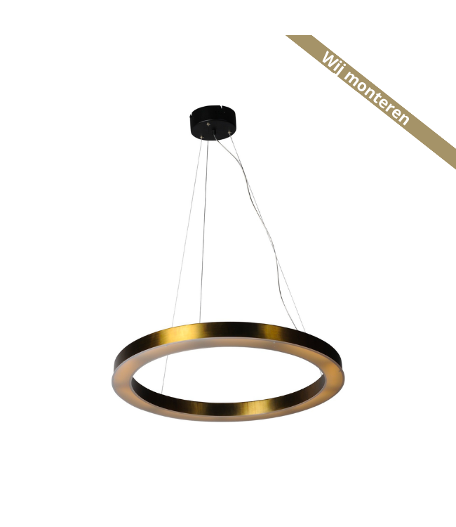 Design LED lamp cirkelvormig -70cm-Antique brass-