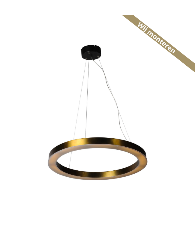 Masterlight Design LED lamp cirkelvormig -70cm-Antique brass-