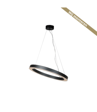 Masterlight Design LED lamp cirkelvormig -70cm- Black