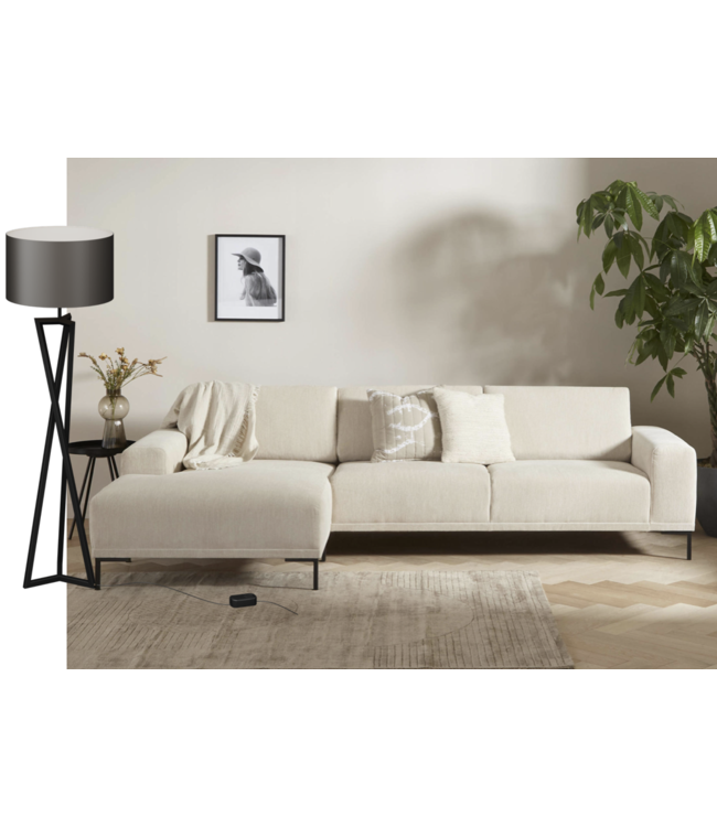 Stoere vloerlamp incl kap 165cm hoog