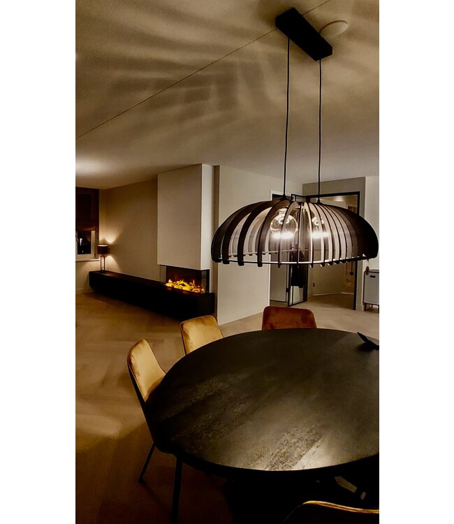 Hanglamp ovaal The Bronx-135cm-Zwart