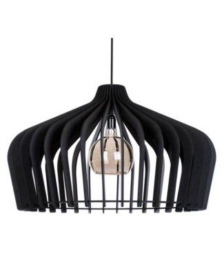 Hanglamp Crown opengewerkt 75 cm zwart