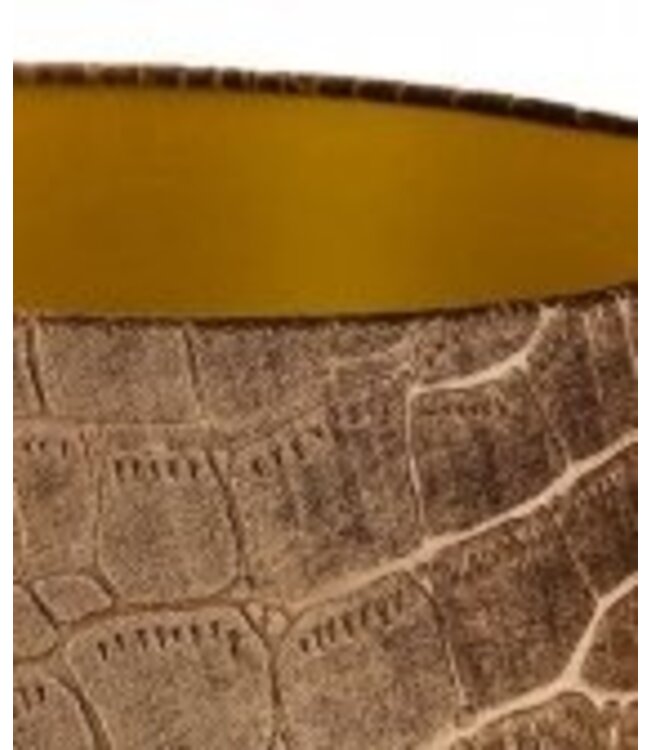 kap cilinder velours Croco gold ø25cm
