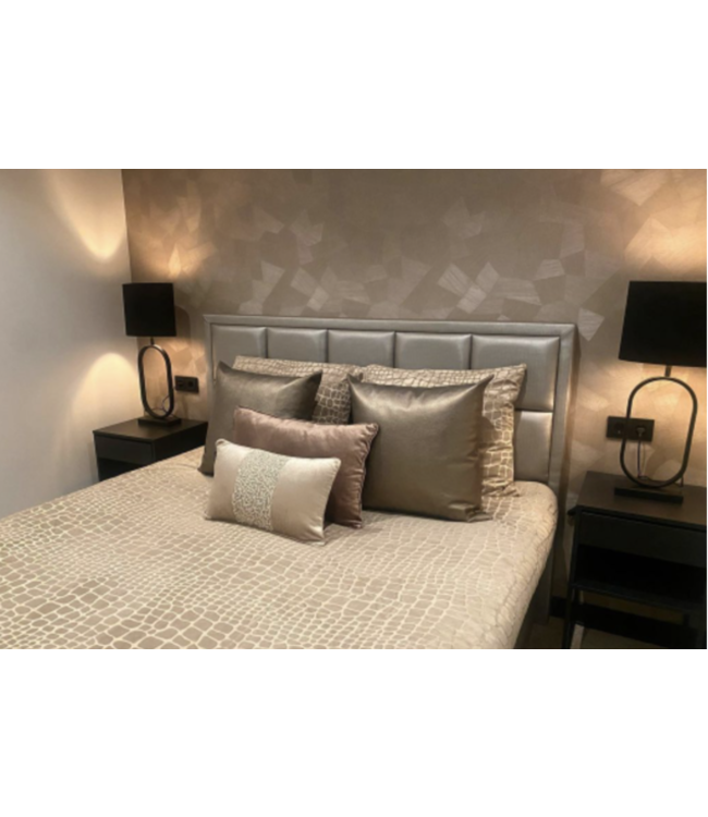 Kap zwart velours gouden binnenkant-Ø20cm-