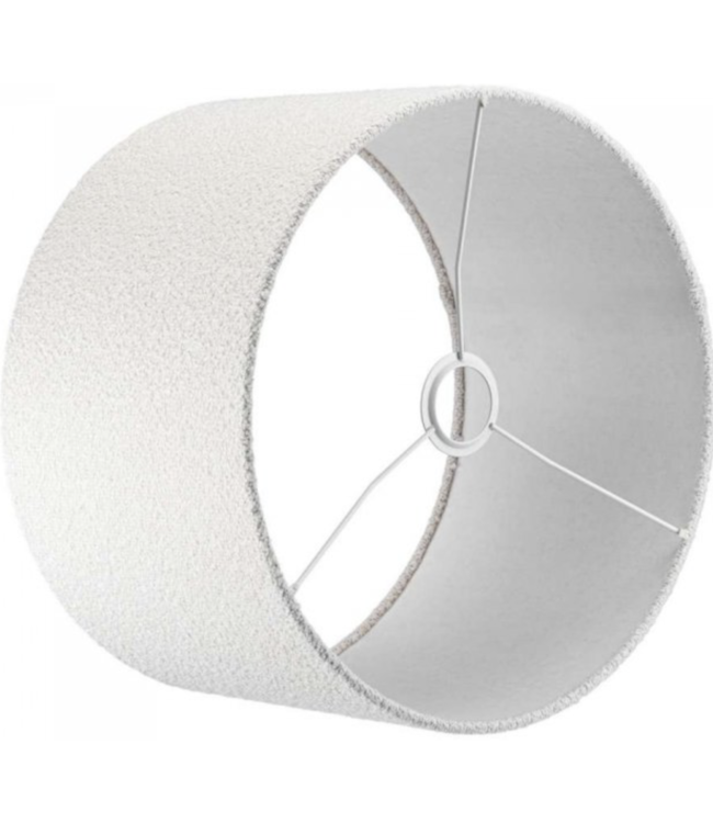 Kap van trendy boucle stof wol wit 30cm