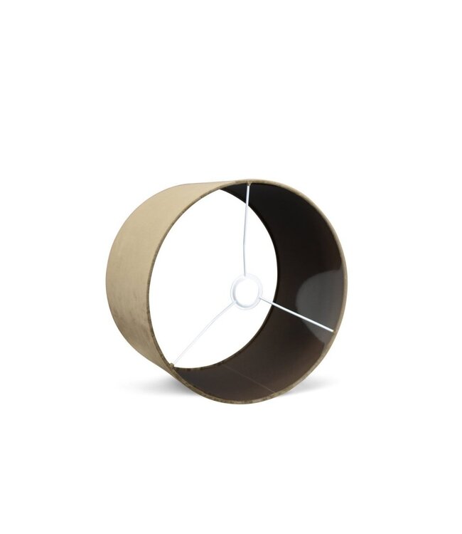 Kap velours brons met print 30cm transparante binnenkant