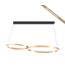 Masterlight Elisse LED lamp met 2 ringen ovaal -135cm- gold leaf