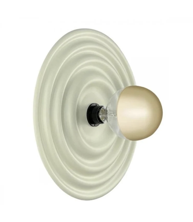 Mat witte wandlamp Saturn 42cm