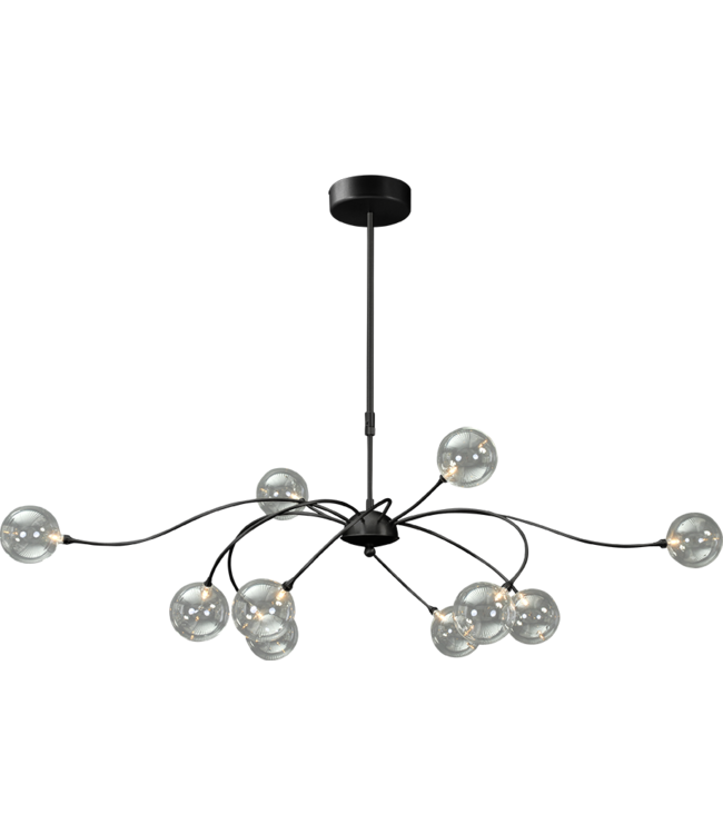 Industrieele Romantische LED hanglamp-115-zwart